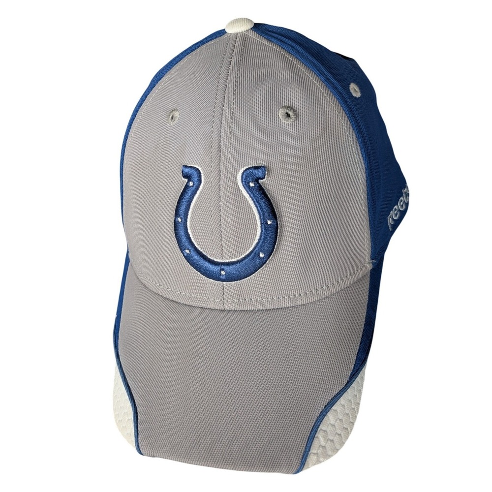 Reebok Indianapolis Colts NFL Team Apparel‎ Baseball Cap Hat Flex Fit L XL